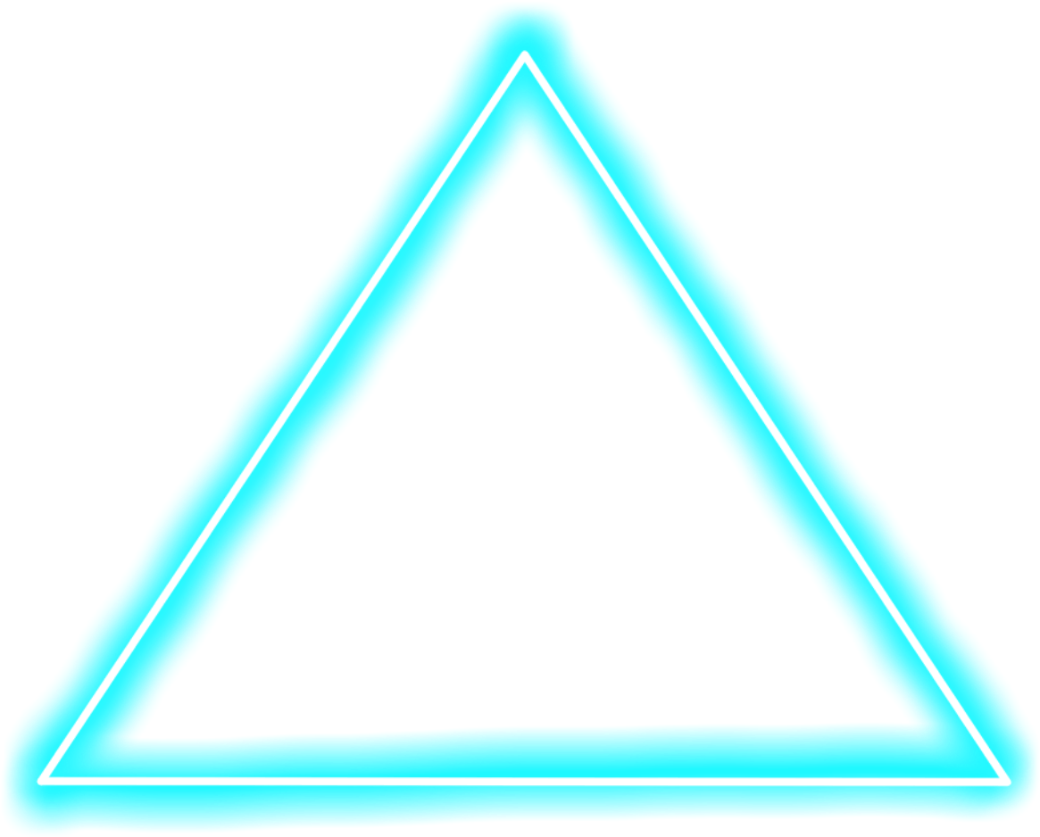 Neon Triangle Outline PNG