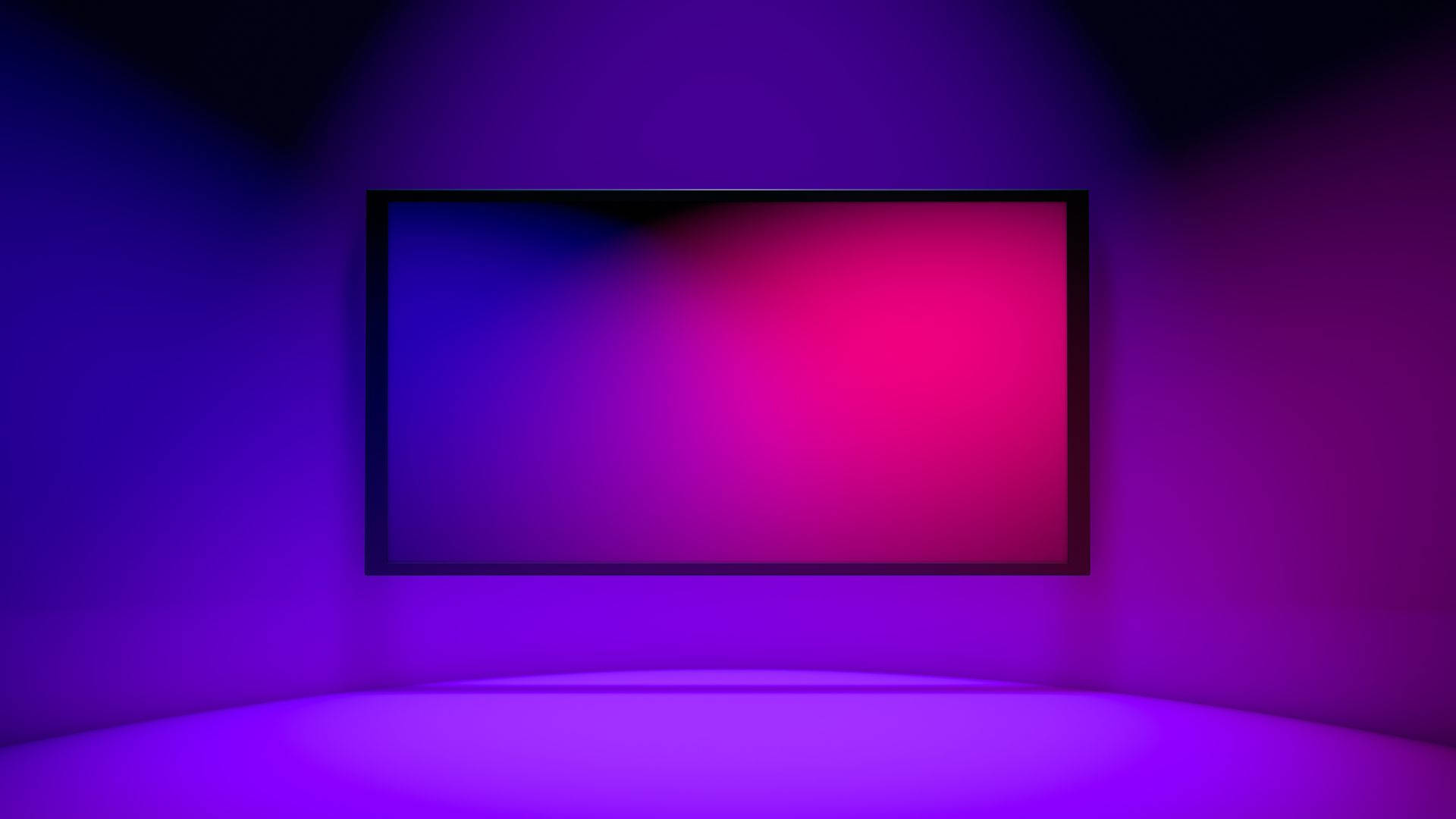 Neon Tv Empty Screen Wallpaper