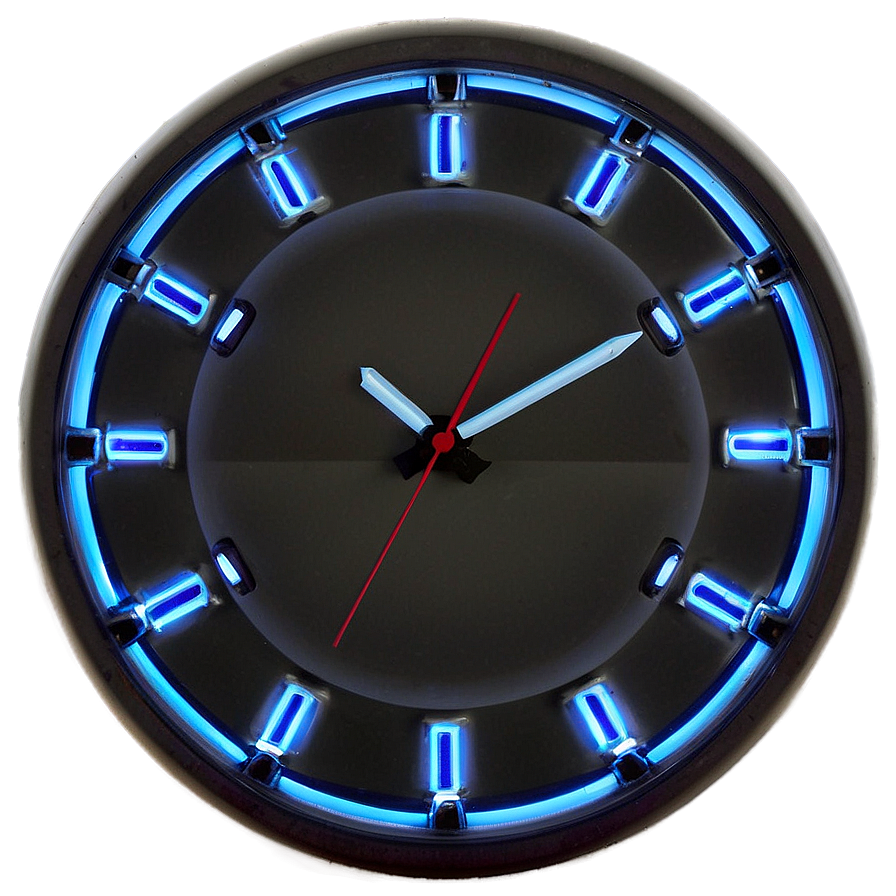 Neon Wall Clock Png Dmu68 PNG