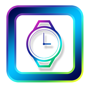 Neon Watch Icon PNG