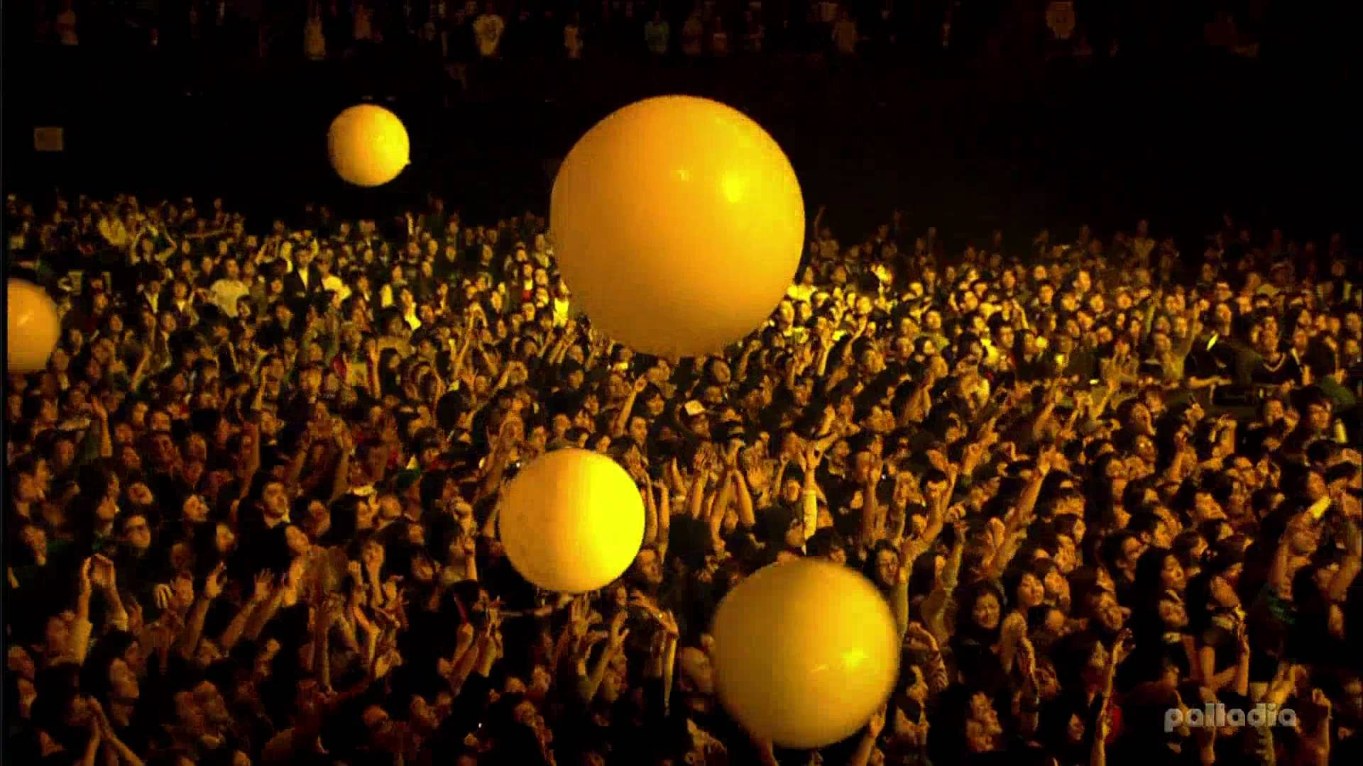Neon Yellow Balloons Wallpaper