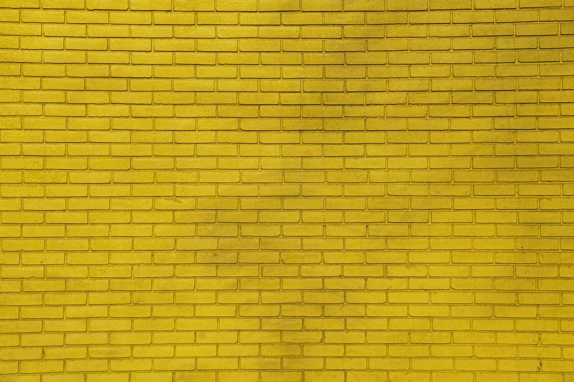 Neon Yellow Brick Wall Background