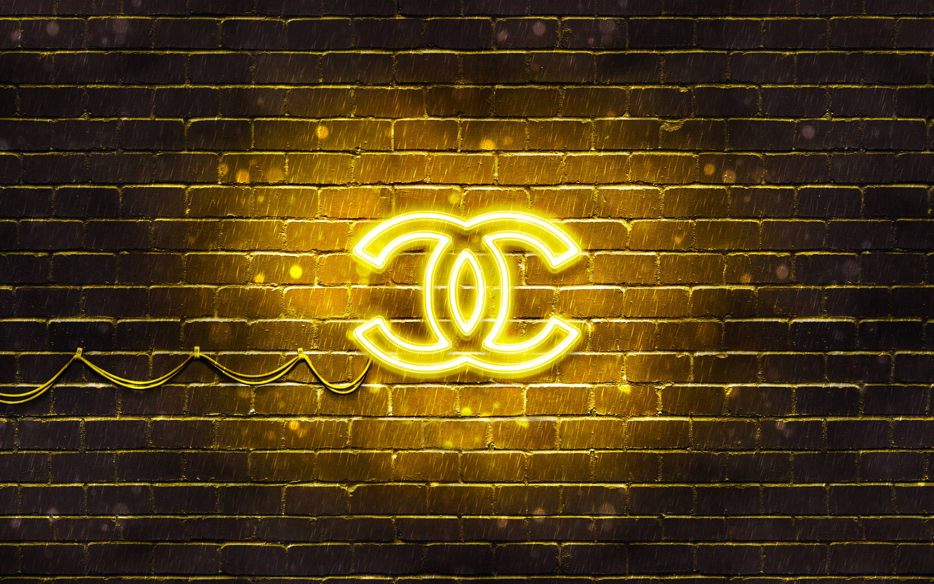 Neon Yellow Chanel Logo