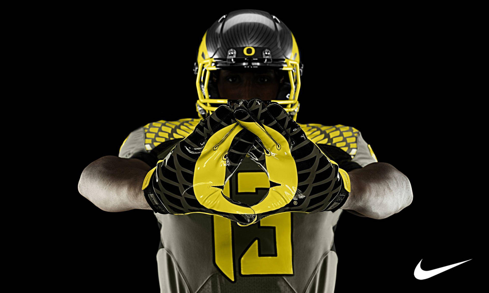 Neon Yellow College Football Player Picture