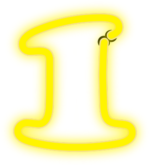 Neon Yellow Letter L PNG