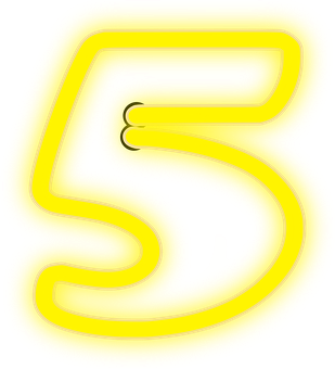 Neon Yellow Letter S PNG