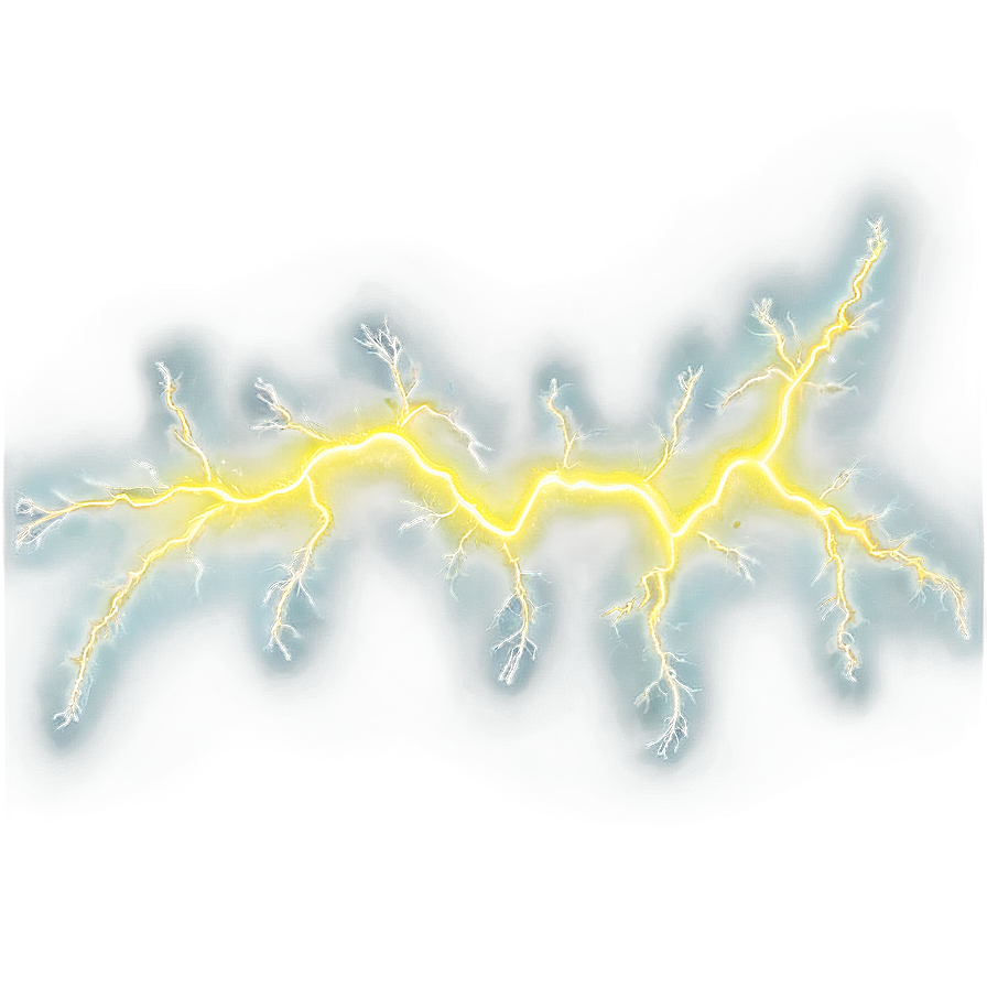 Neon Yellow Lightning Png 06132024 PNG