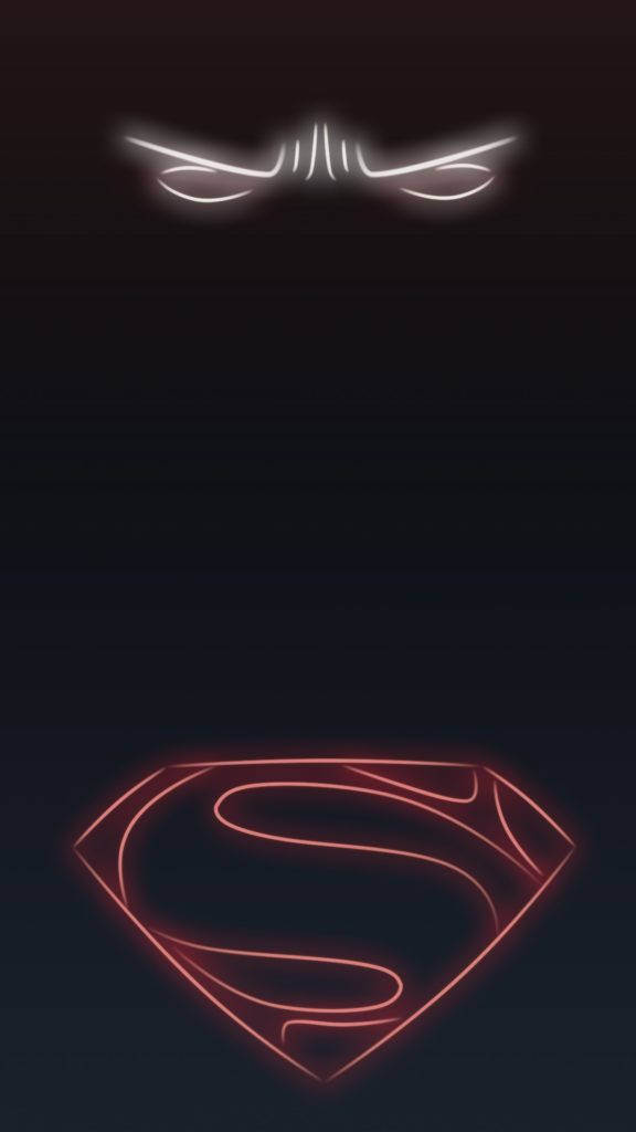 Neonfarbenes Iphone Mit Superman-logo Wallpaper
