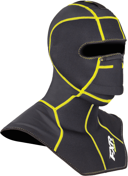 Neoprene Balaclava Yellow Trim PNG