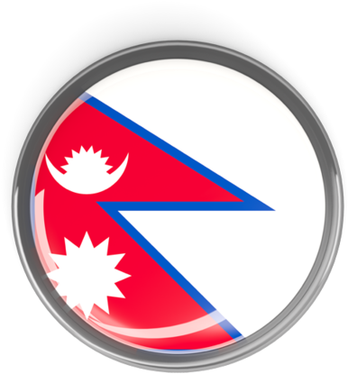 Nepal Flag Button PNG
