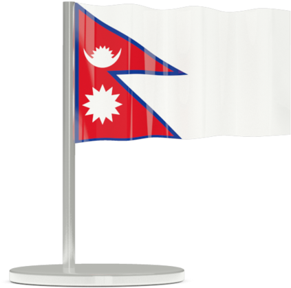 Nepal Flag Desk Display PNG