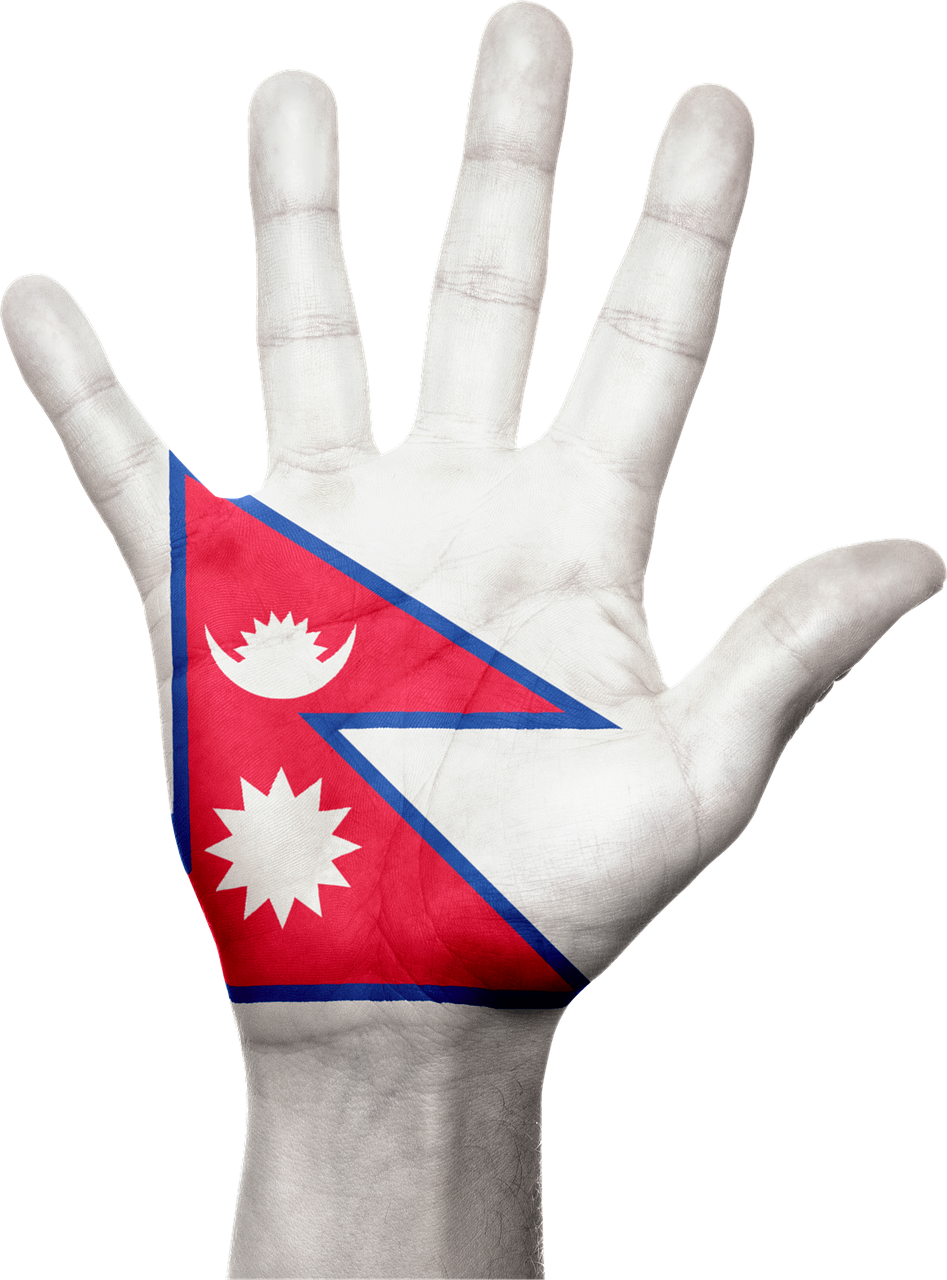 Nepal Flagon Hand PNG