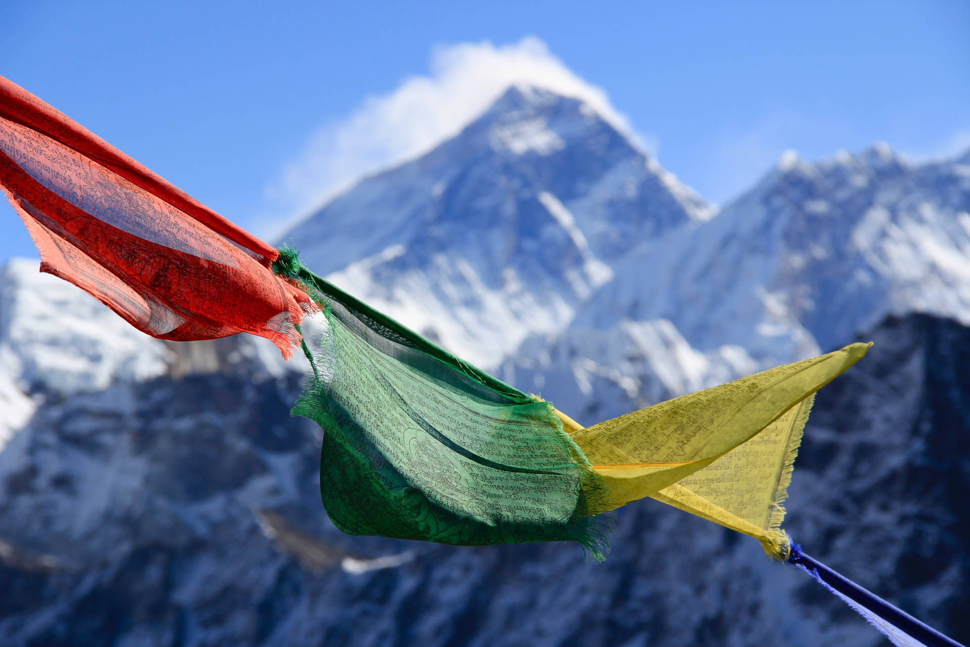 Nepal Gokyo Ri Bønflag Wallpaper