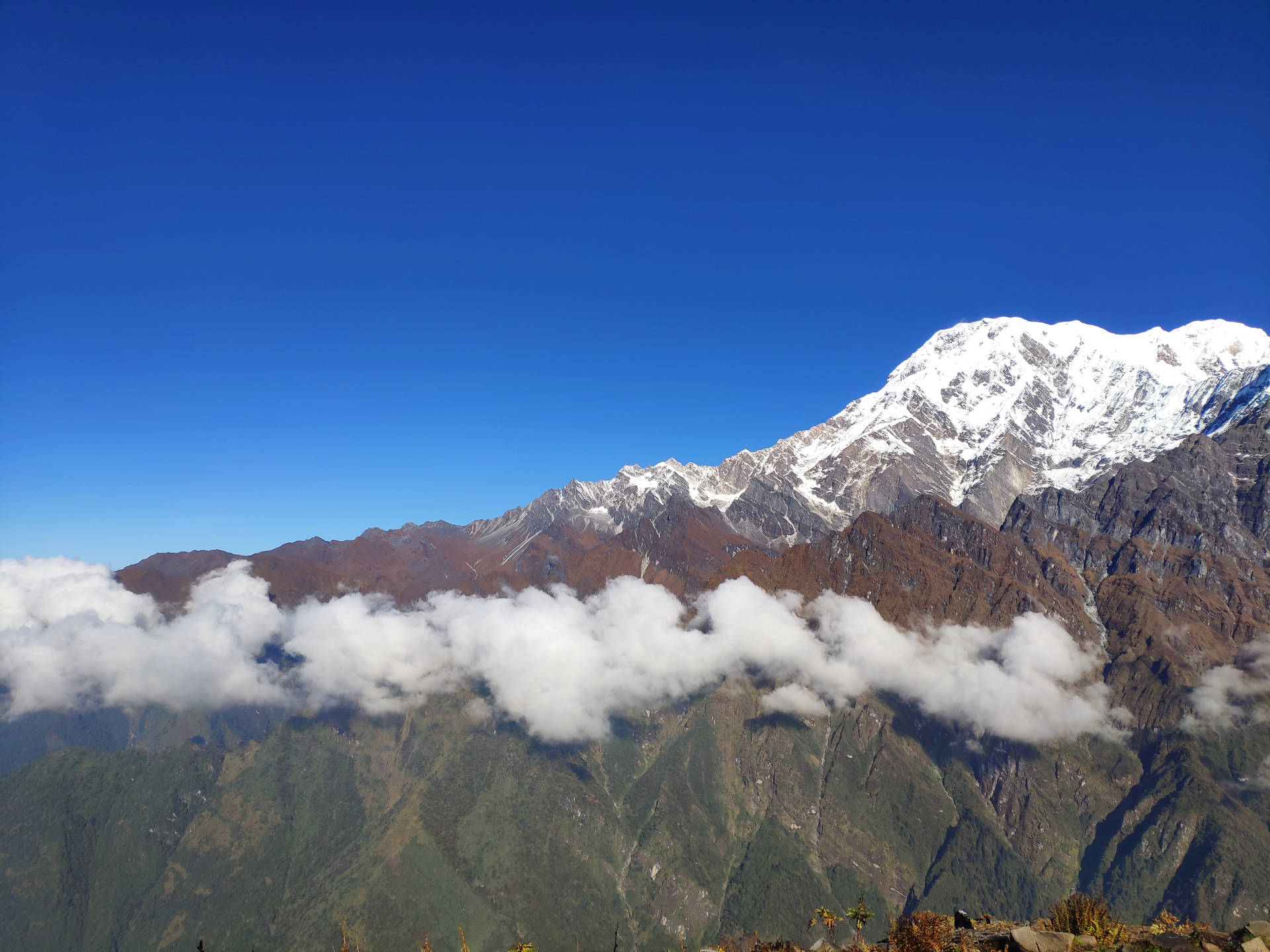Nepal Mardi Himal Bjerg Wallpaper