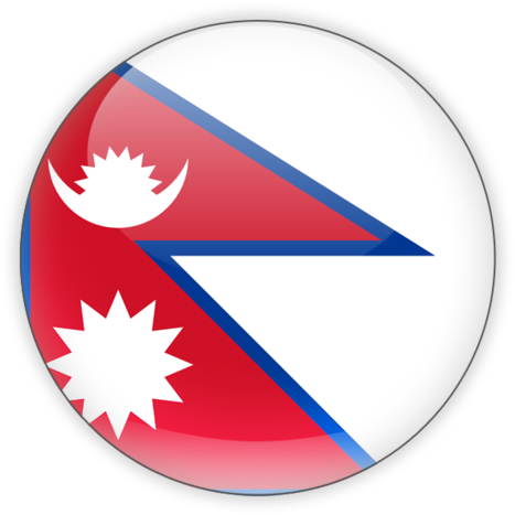 Nepal National Flag Button PNG