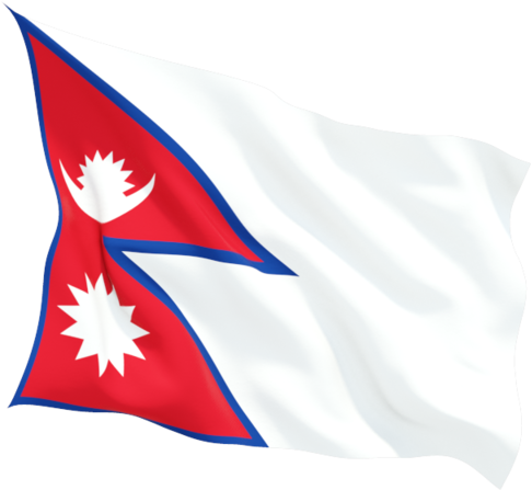 Nepal National Flag Waving PNG