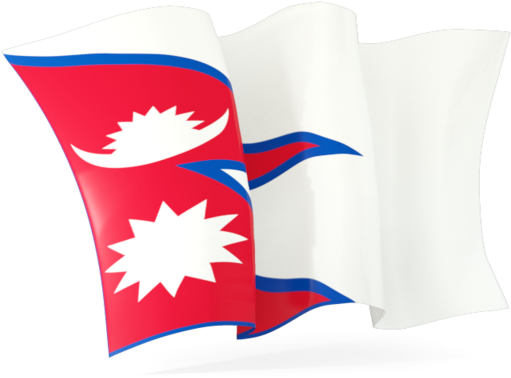 Nepal National Flag Waving PNG