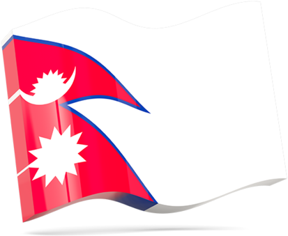 Nepal National Flag Waving PNG