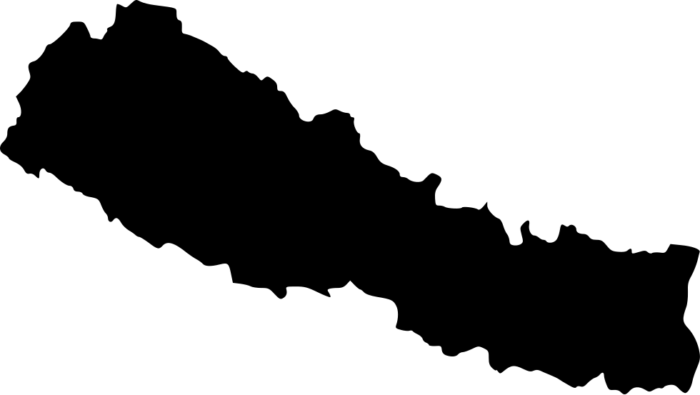Nepal Outline Map Silhouette PNG