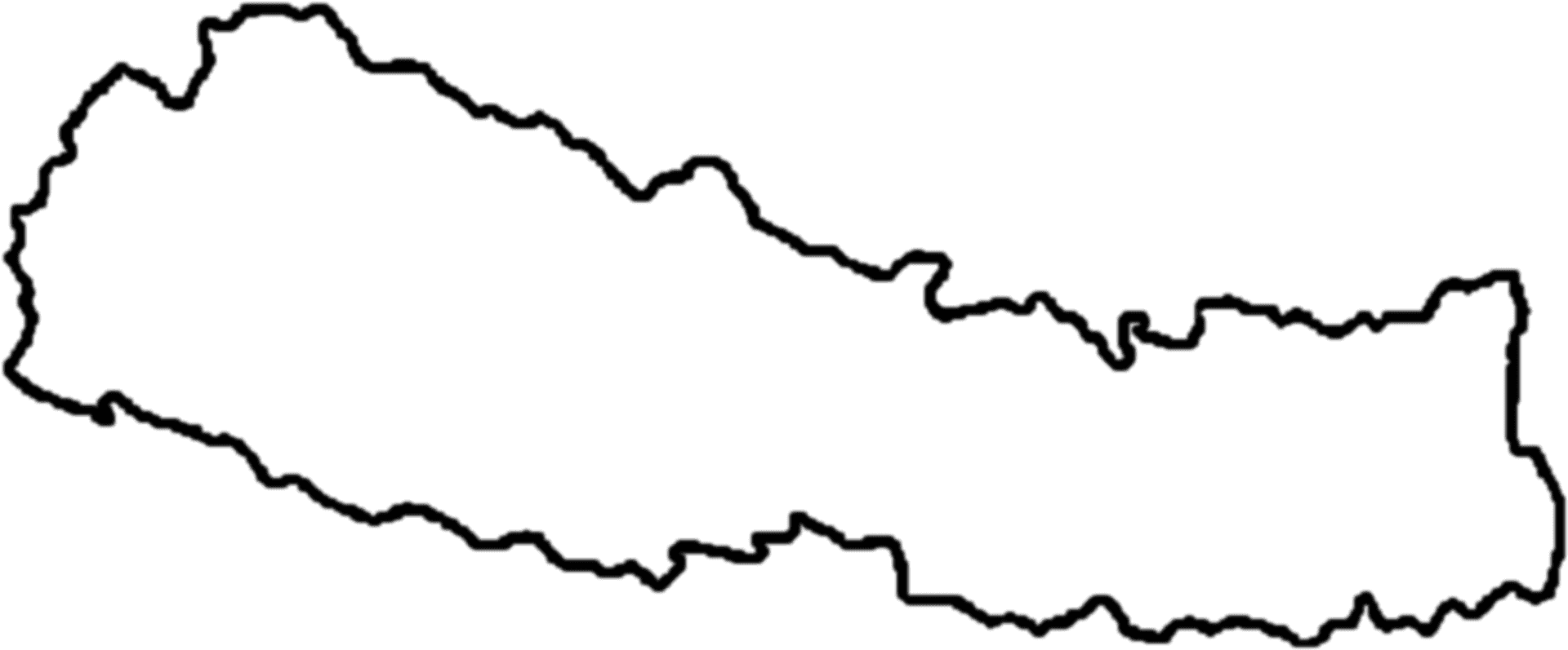 Nepal_ Outline_ Map_ Vector PNG