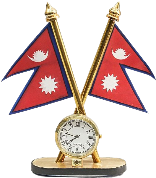 Download Nepali Flag Desk Clock | Wallpapers.com