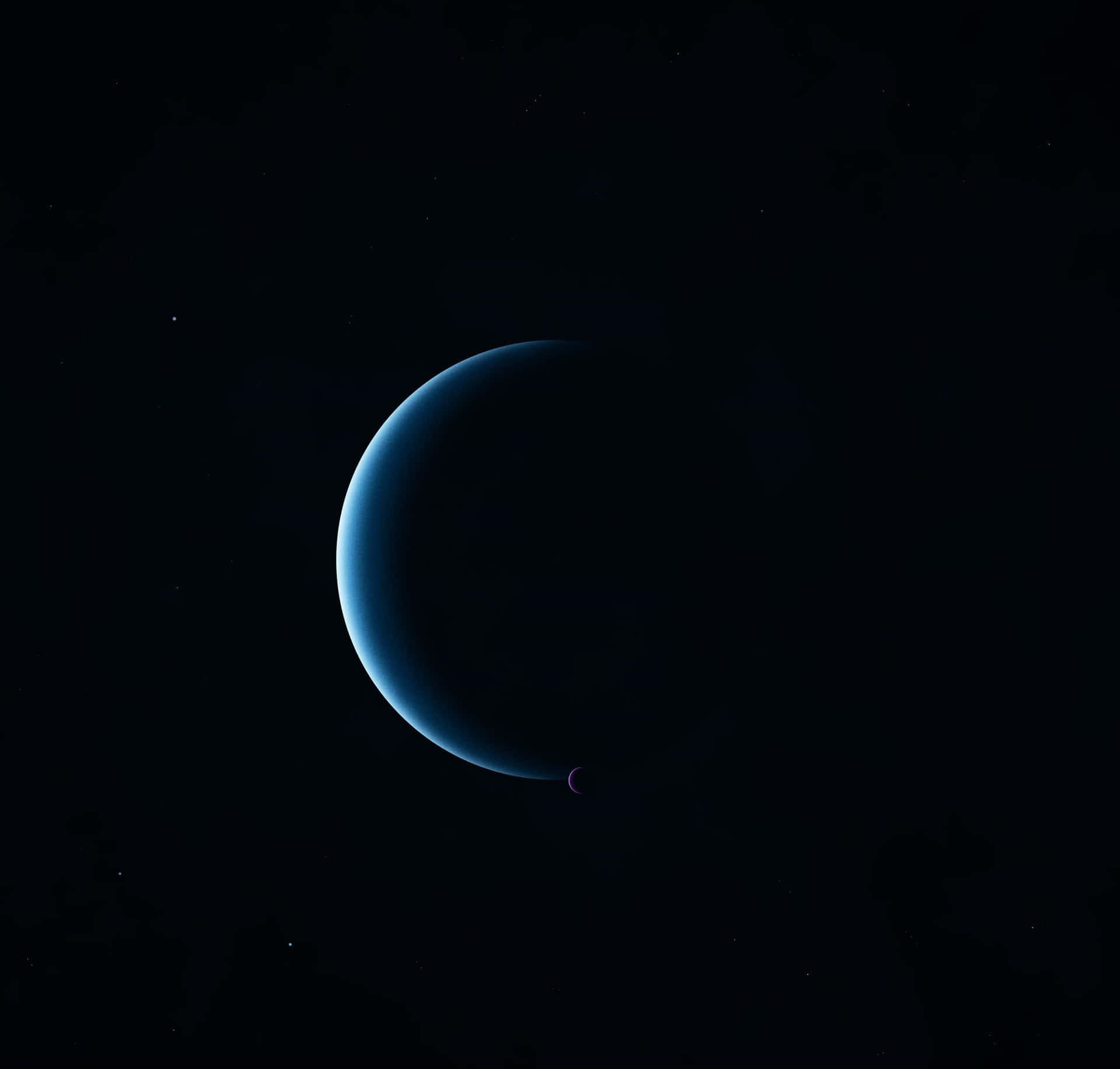 Etpragtfuldt Billede Af Den Blå Planet Neptun.