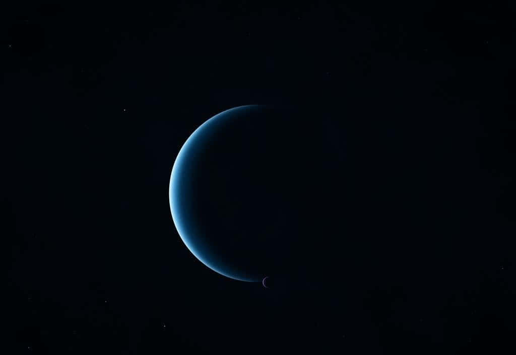 A vivid image of Neptune in the solar system