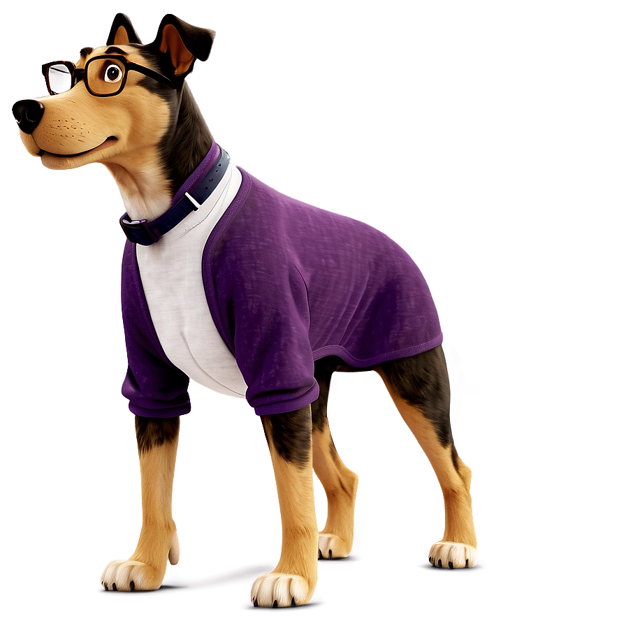 Download Nerd Dog Cartoon Png Nij91 | Wallpapers.com