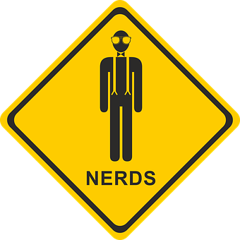 Nerds Caution Sign Graphic PNG