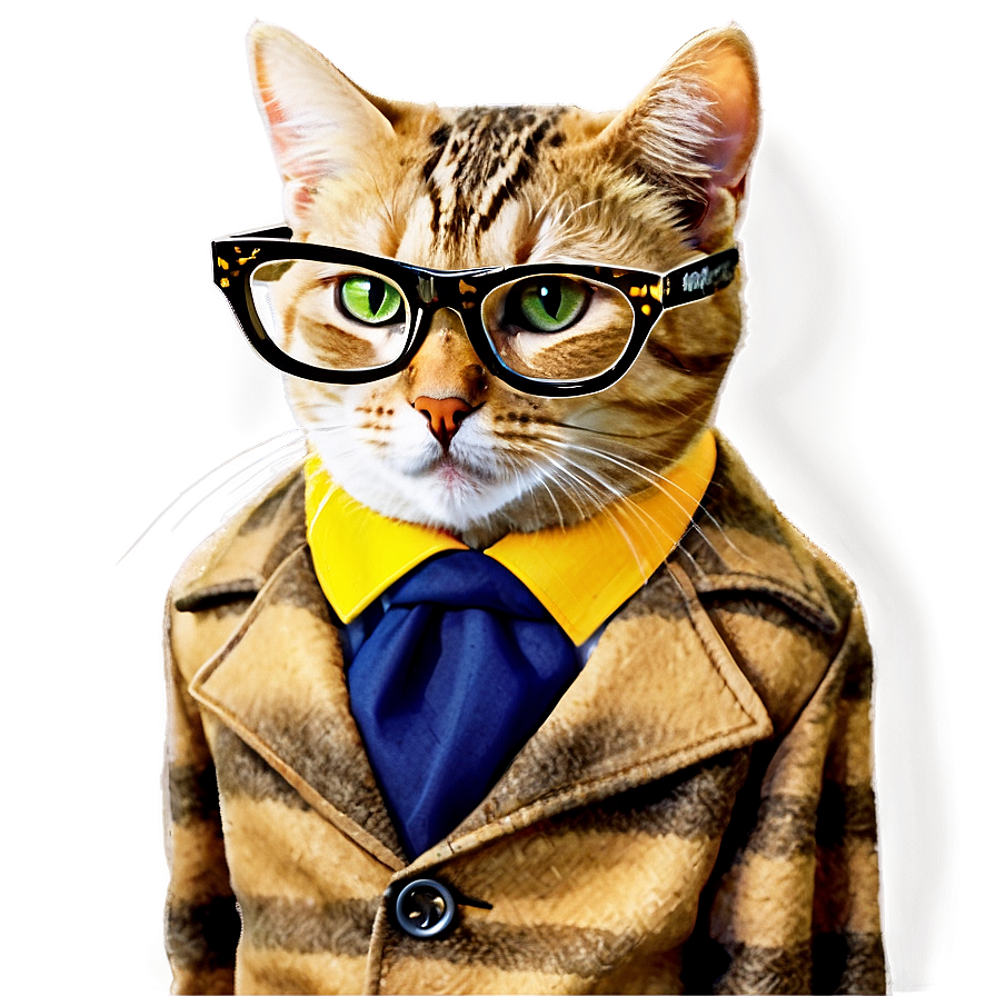 Download Nerdy Cat Meme Png 85 | Wallpapers.com