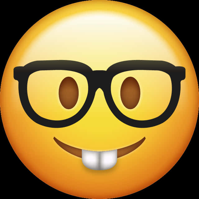 Nerdy Smiling Emoji PNG