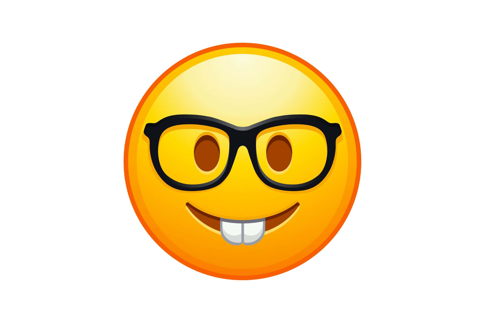 Nerdy Smiling Emojiwith Glasses.jpg Wallpaper