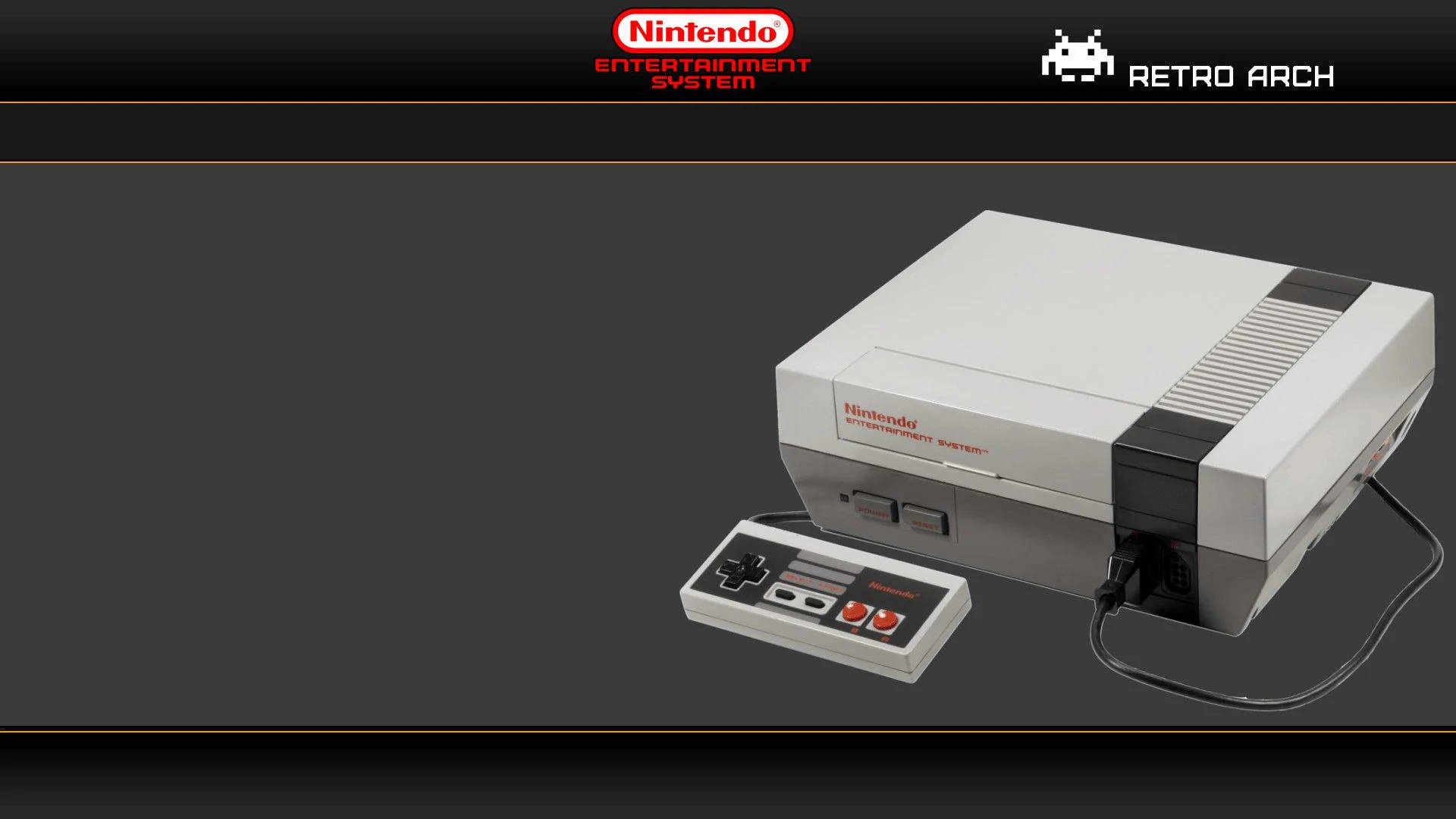 Nes Gaming Set With Retro Arch Wallpaper