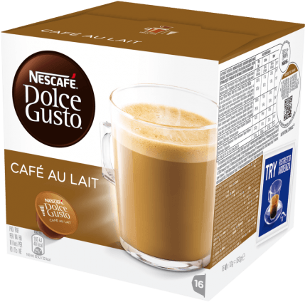 Nescafe Dolce Gusto Cafe Au Lait Box PNG