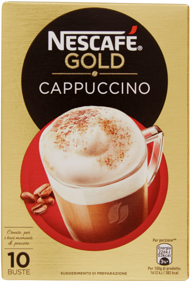 Nescafe Gold Cappuccino Packaging PNG