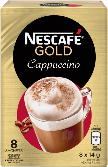Nescafe Gold Cappuccino Packaging PNG
