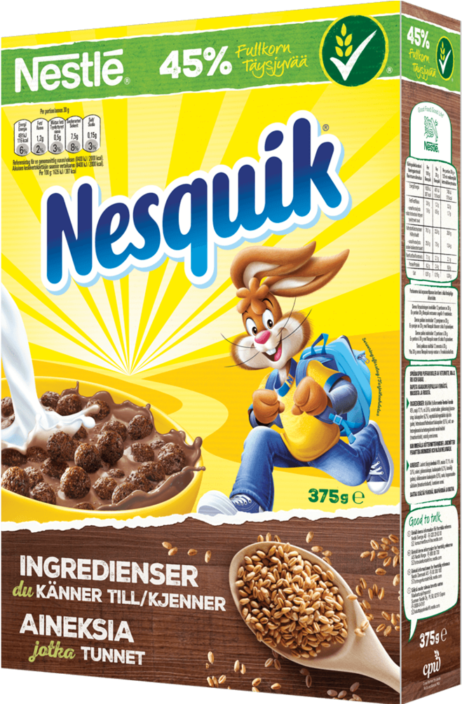 Nesquik Cereal Box Norway PNG