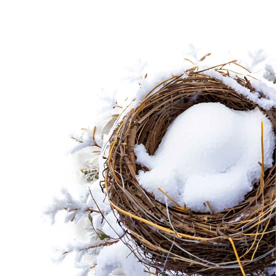 Nest In Snow Png 05252024 PNG