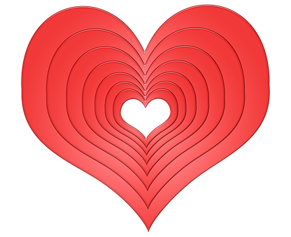 Nested Heart Design PNG