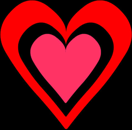 Nested Hearts Graphic PNG