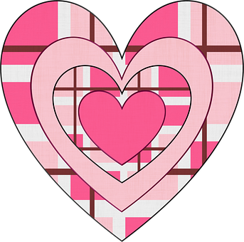 Nested Hearts Valentine Pattern PNG