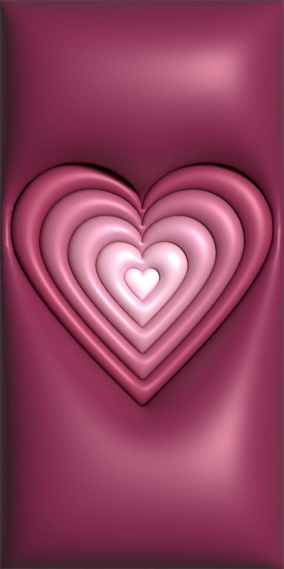 Nested Pink Hearts3 D Design Wallpaper