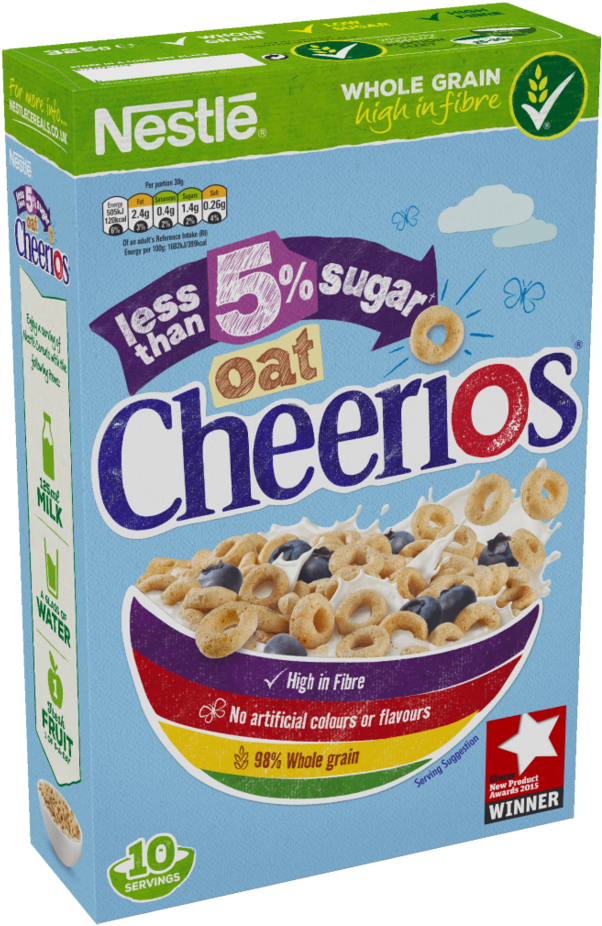 Nestle Oat Cheerios Cereal Box PNG