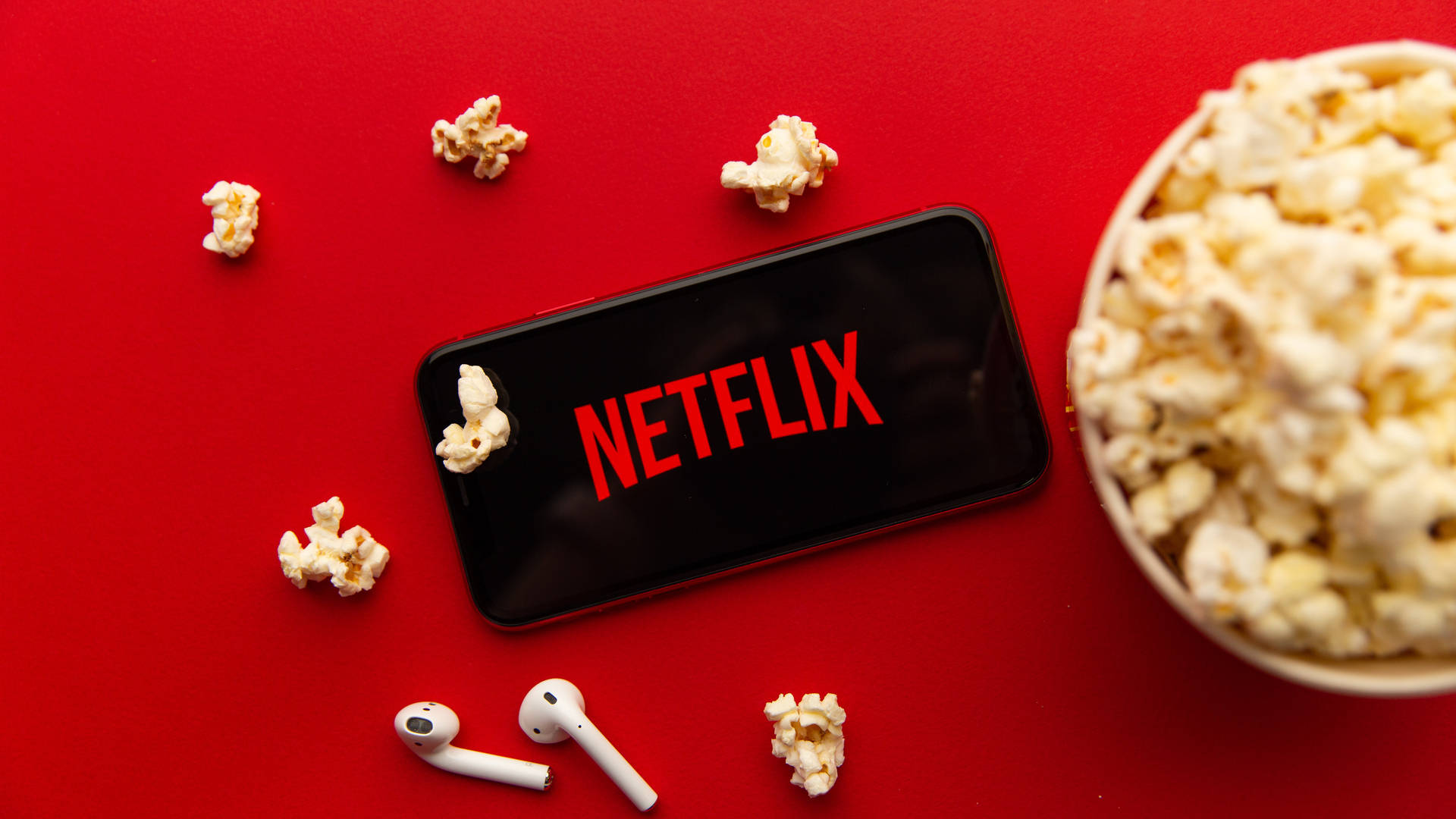 Netflix And Popcorn Wallpaper