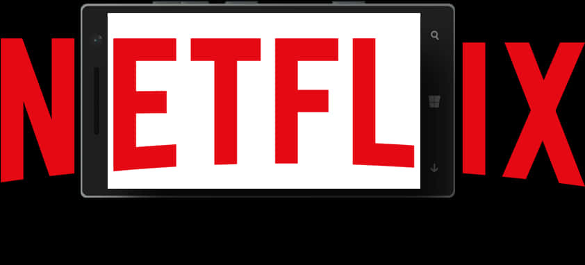 Netflix Logo Displayon Tablet PNG