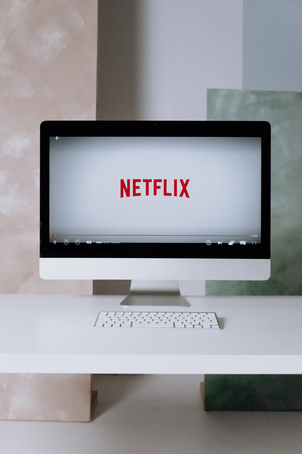 Netflix på computerskærmen Wallpaper