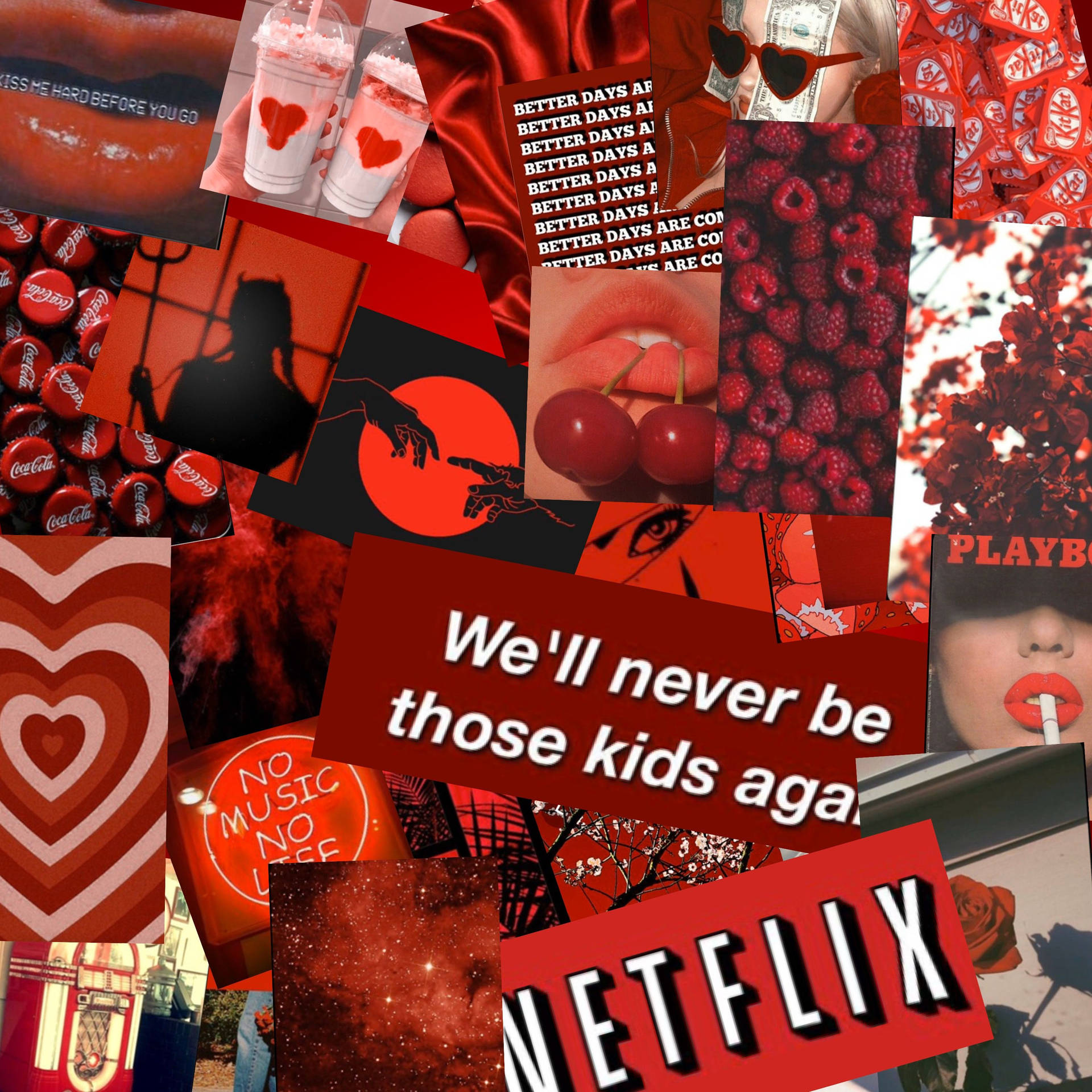 Netflix Pastel Red Aesthetic Wallpaper