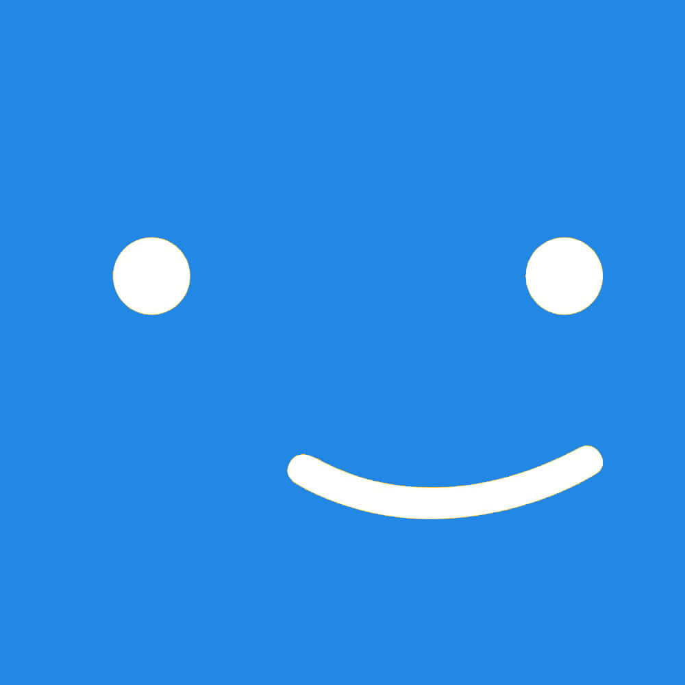 Download A Blue Smiley Face With White Eyes On A Blue Background ...
