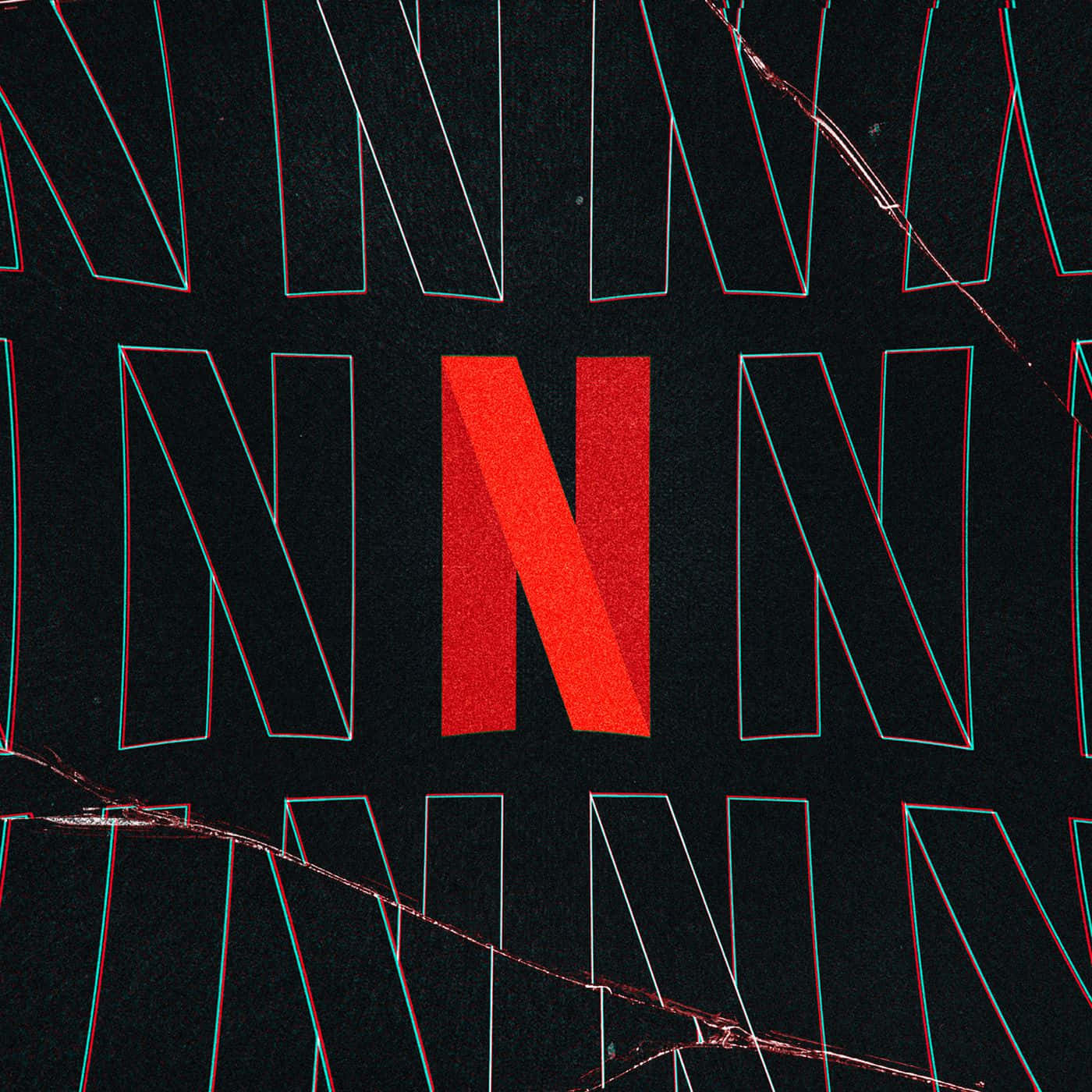 Netflixlogotypen På En Svart Bakgrund