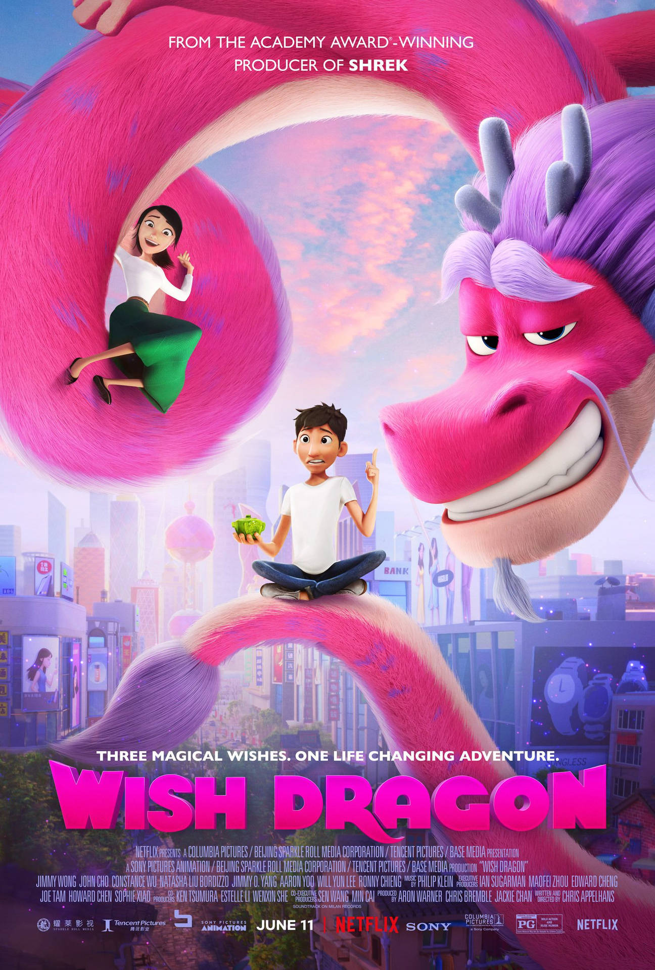 Netflix Wish Dragon Premiere Wallpaper